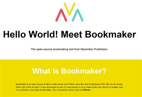 Bookmaker: Macmillan's bookmaking tool.